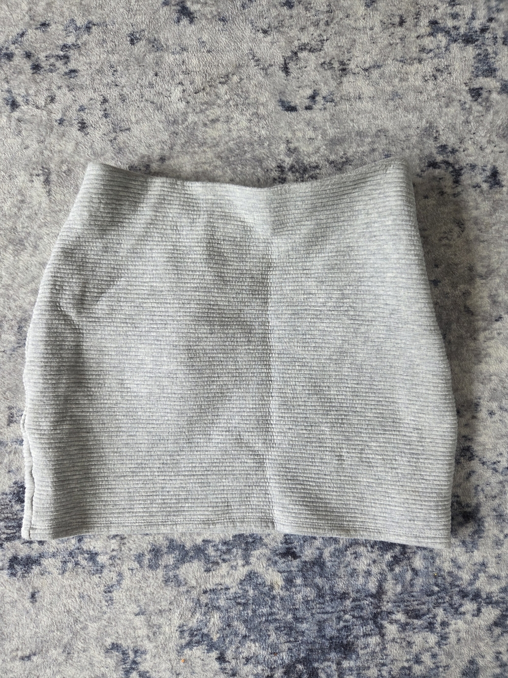 Wilfred Light Gray Ribbed Mini Skirt